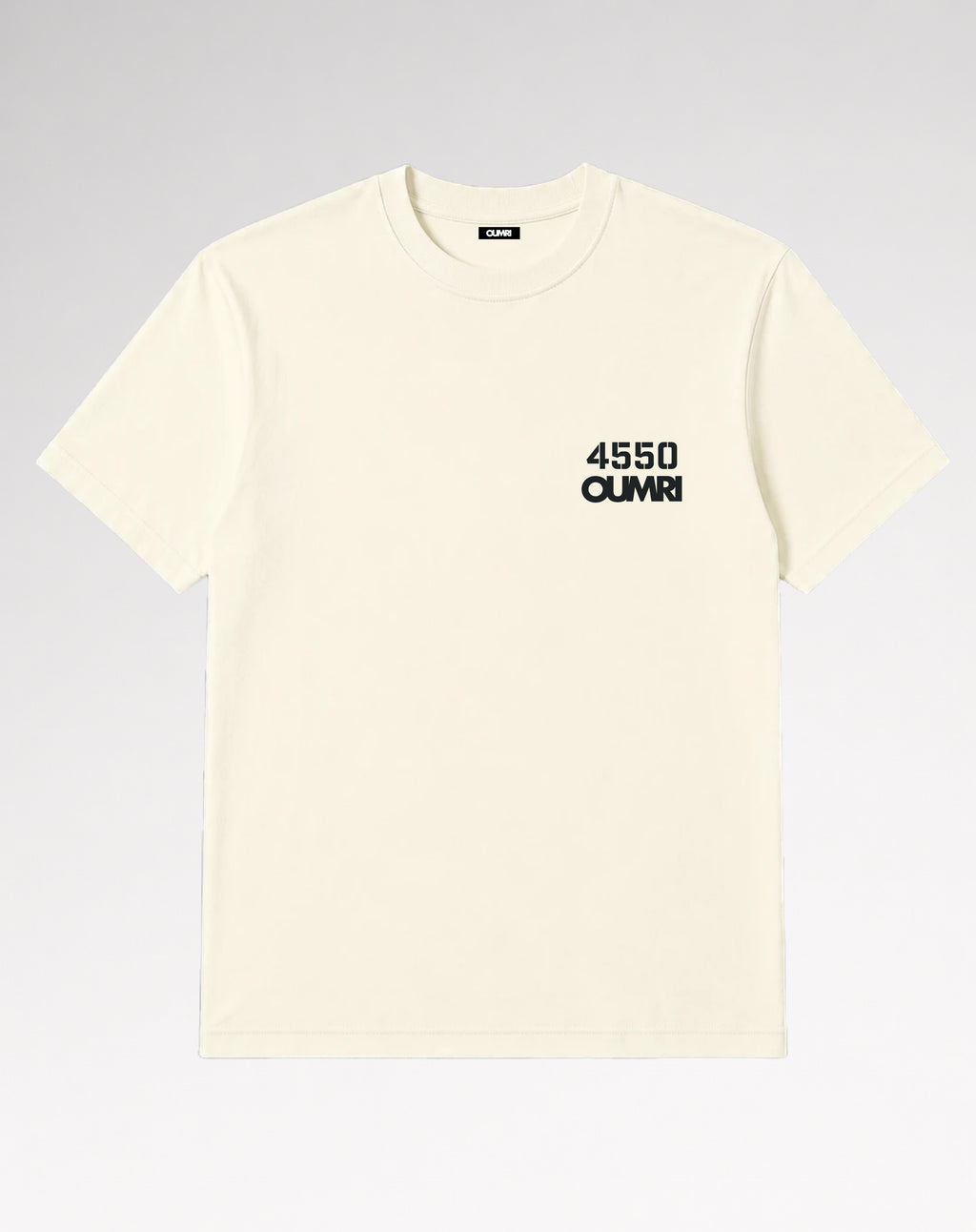 Oumri 4550 Embroidered Tee - Soft Cream