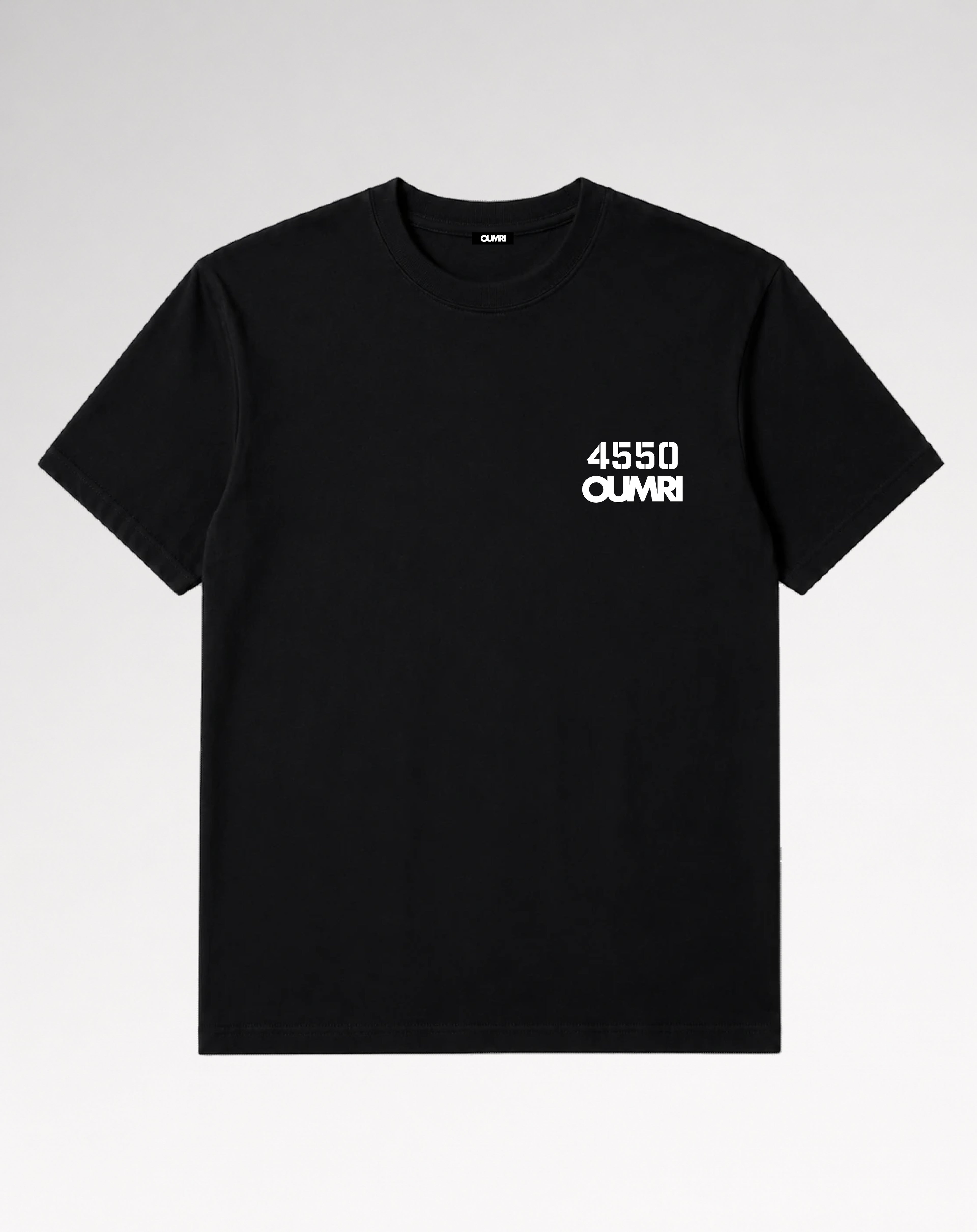 Oumri 4550 Embroidered Tee - Black