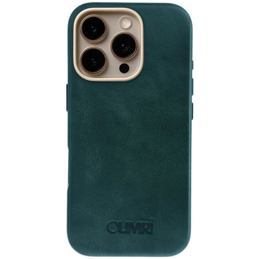 LEATHER DARK GREEN GOLD