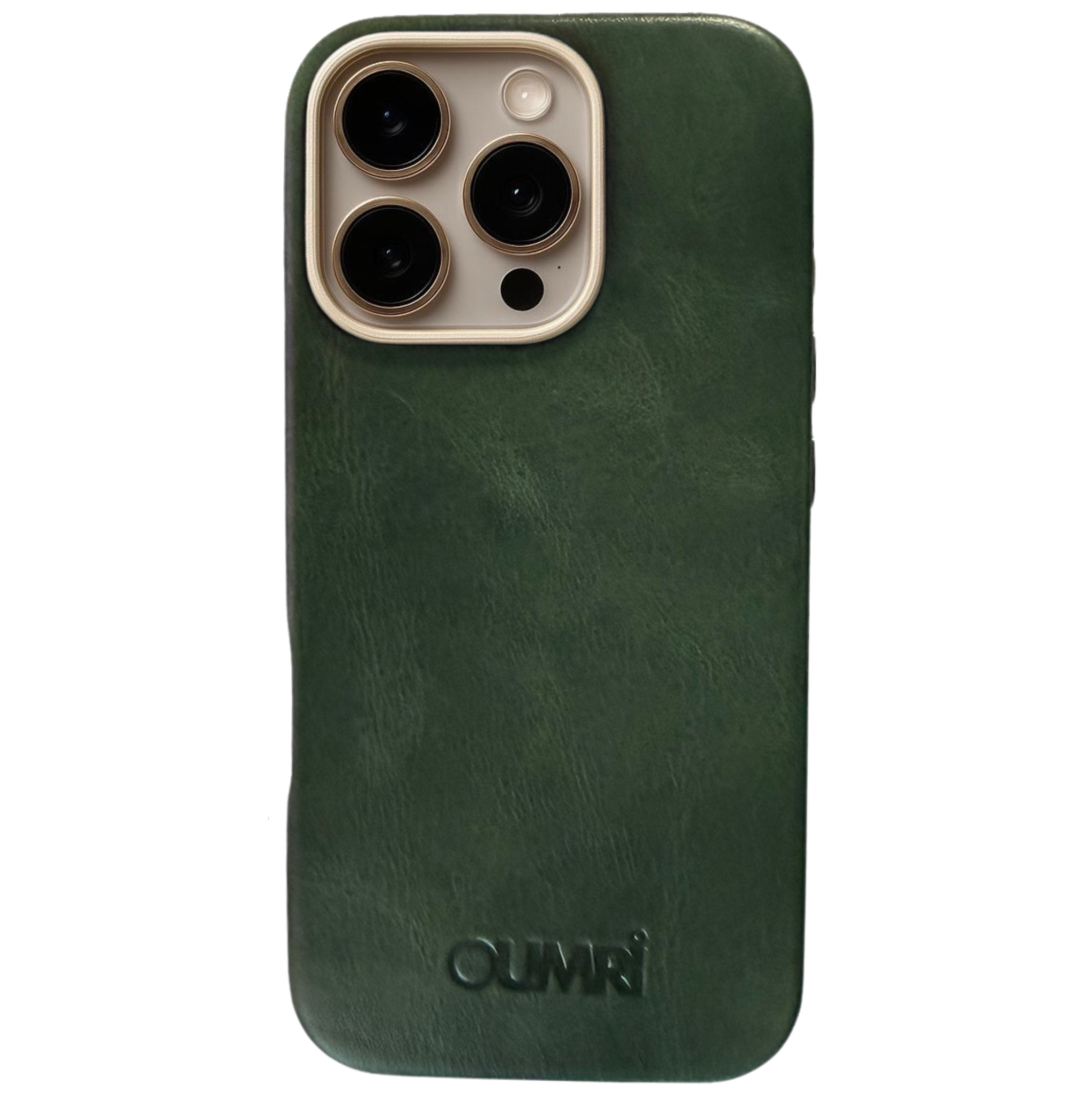 LEATHER DARK GREEN GOLD