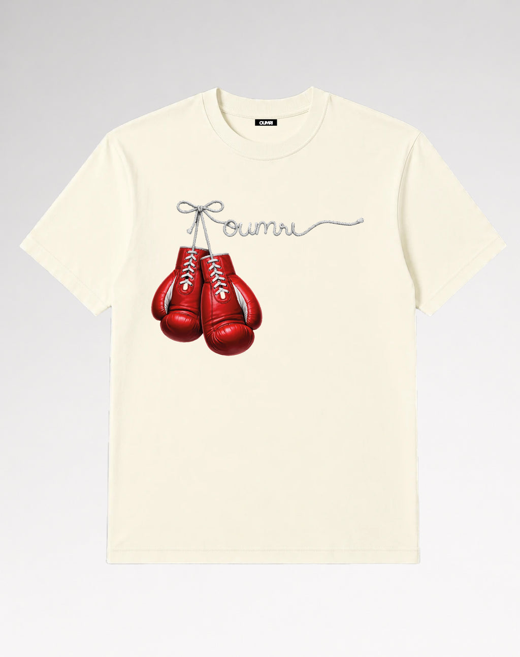 Oumri Boxing Signature Tee - Soft Cream