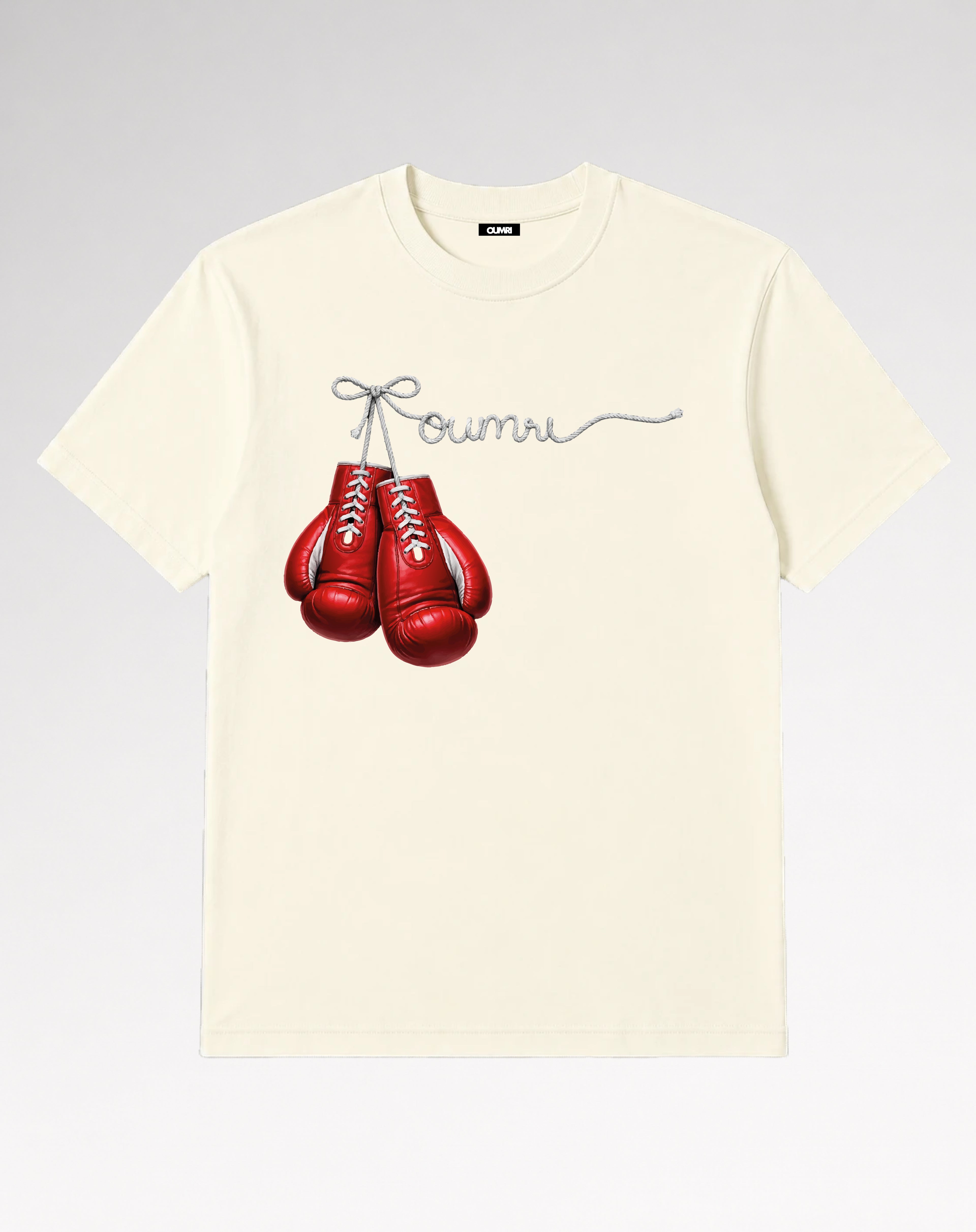 Oumri Boxing Signature Tee - Soft Cream