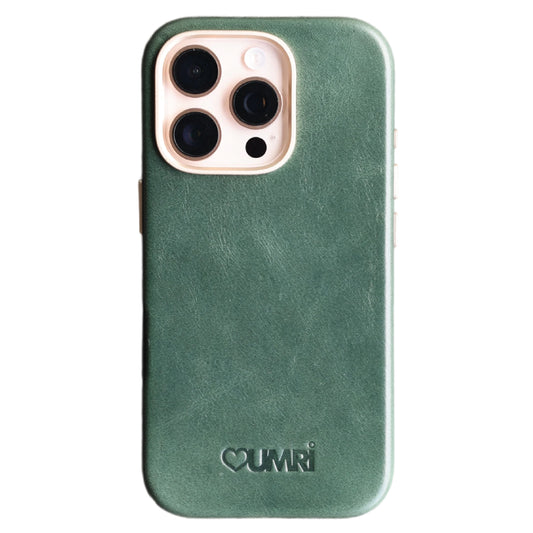 groen leren hoesje