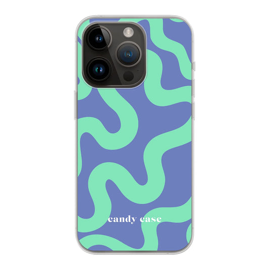 Candy swirl blue soft case iPhone telefoonhoesje