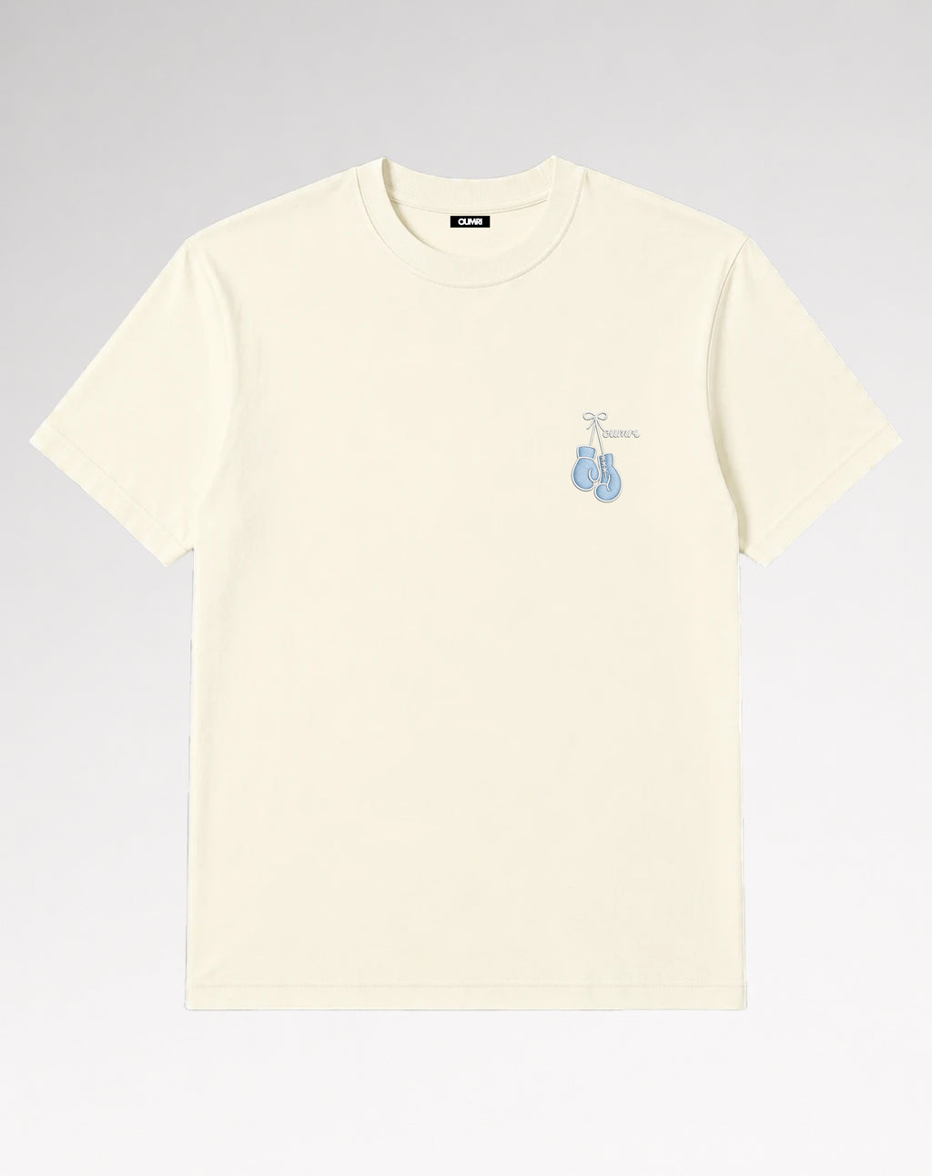 Oumri Boxing Embroidered Tee - Soft Cream