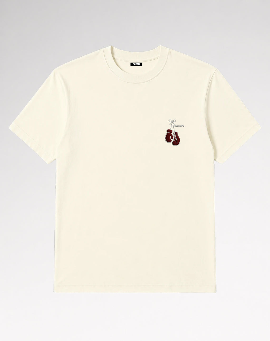 Oumri Boxing Embroidered Tee - Soft Cream