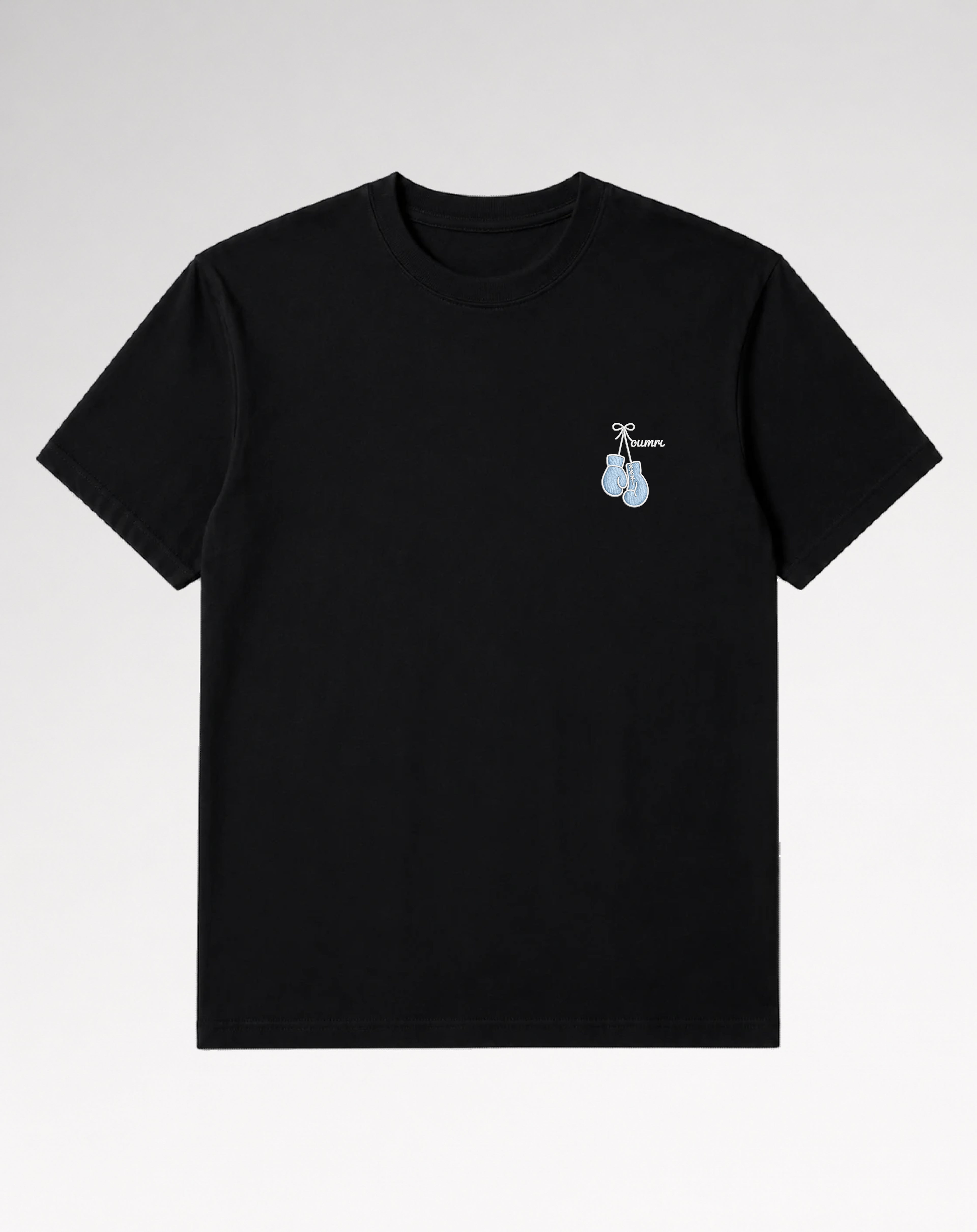 Oumri Boxing Embroidery Tee - Black