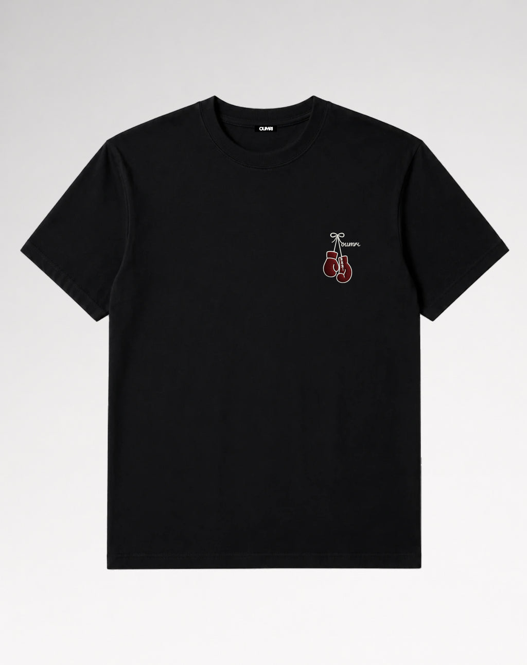 Oumri Boxing Embroidered Tee - Black