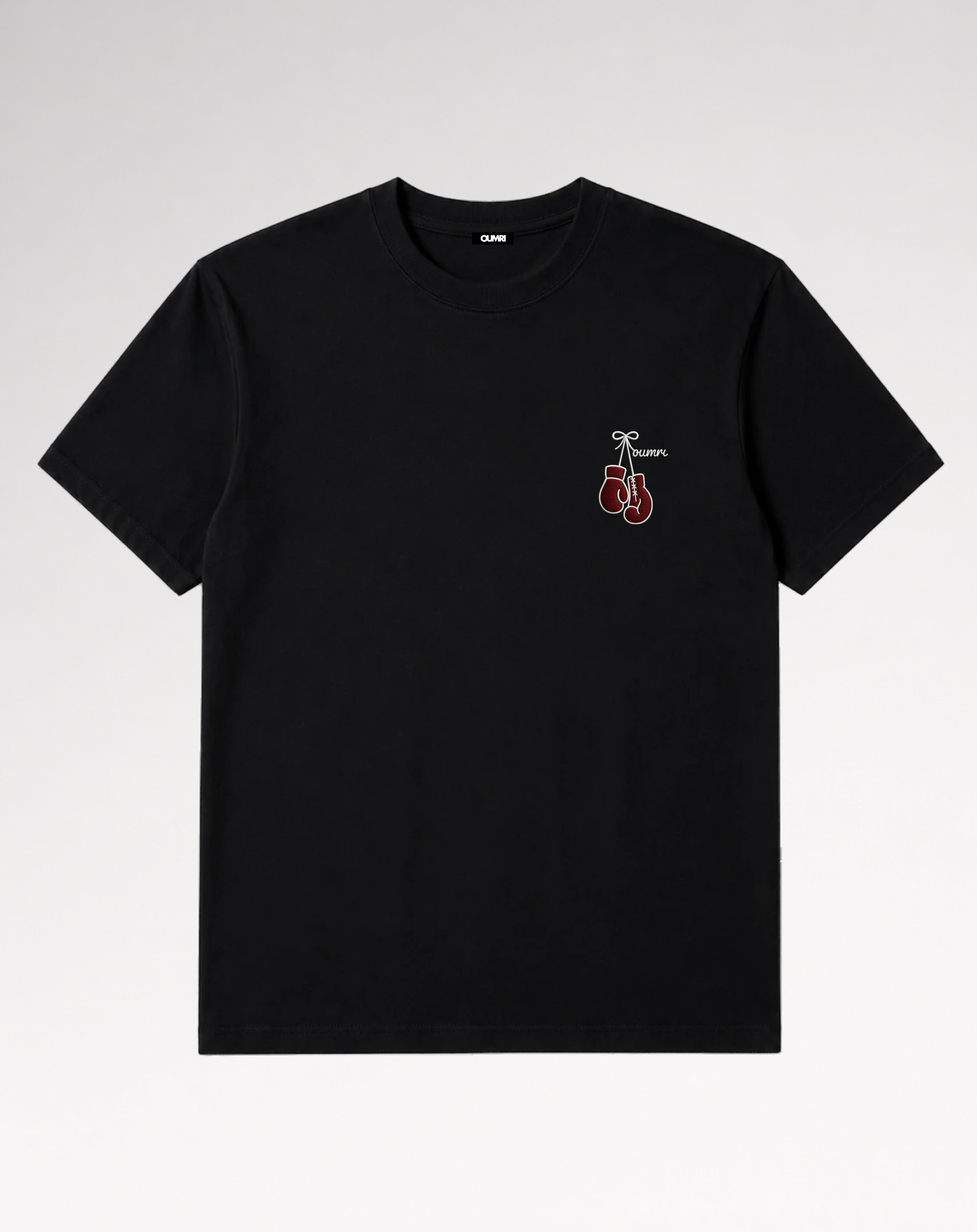 Oumri Boxing Embroidered Tee - Black