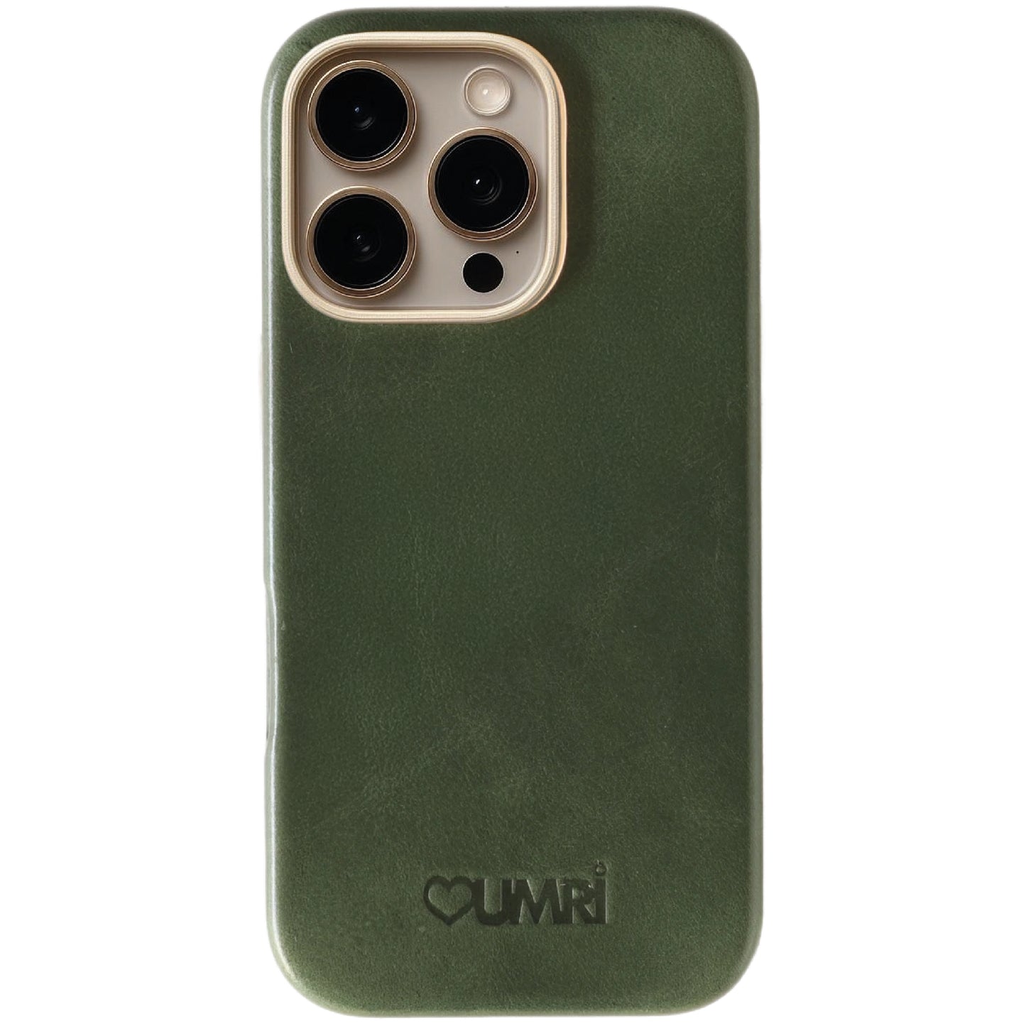 LEATHER DARK GREEN GOLD