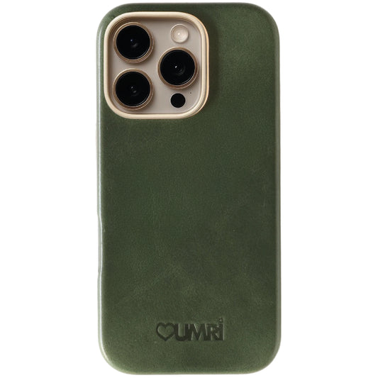 LEATHER DARK GREEN GOLD