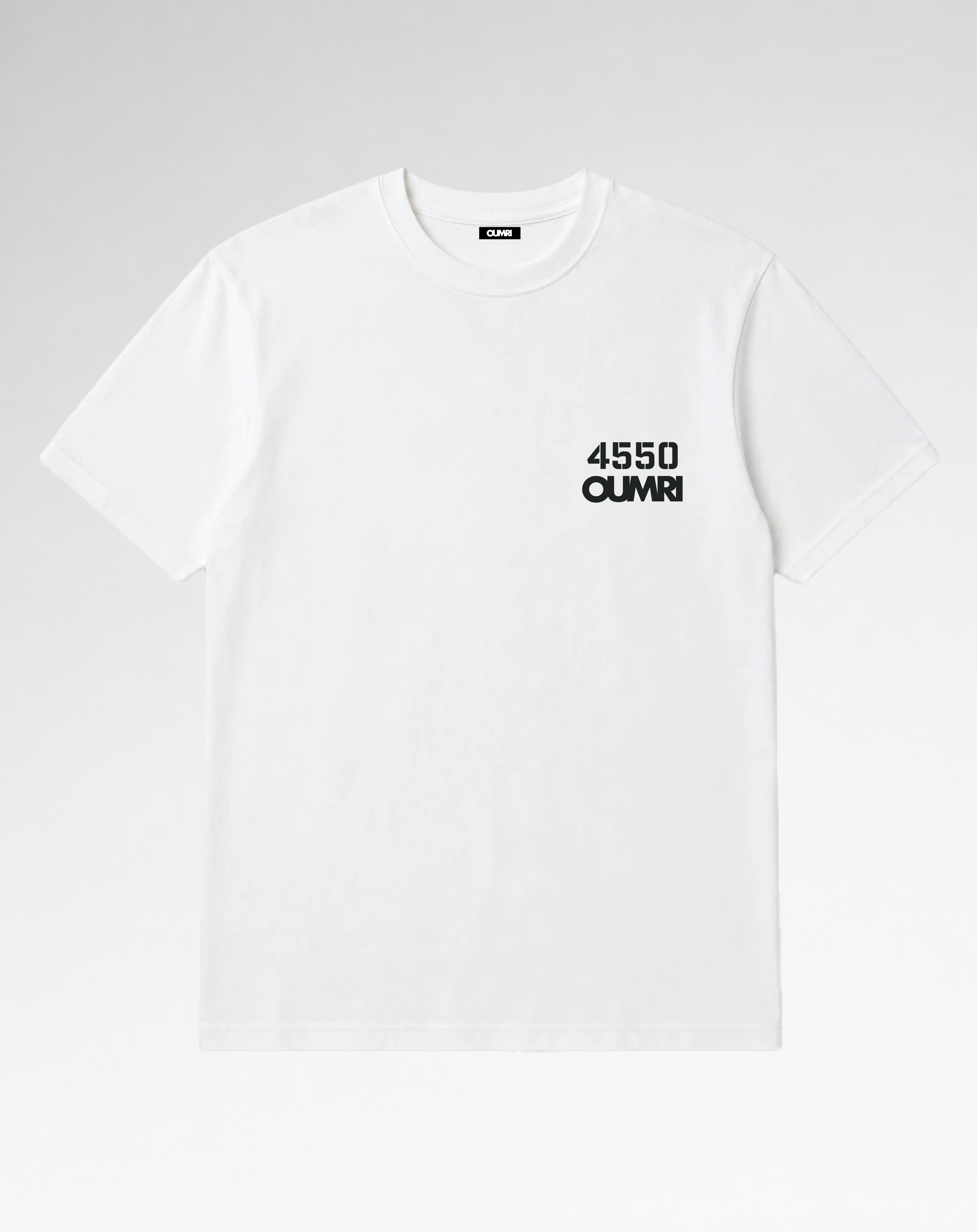 Oumri 4550 Embroidered Tee - White