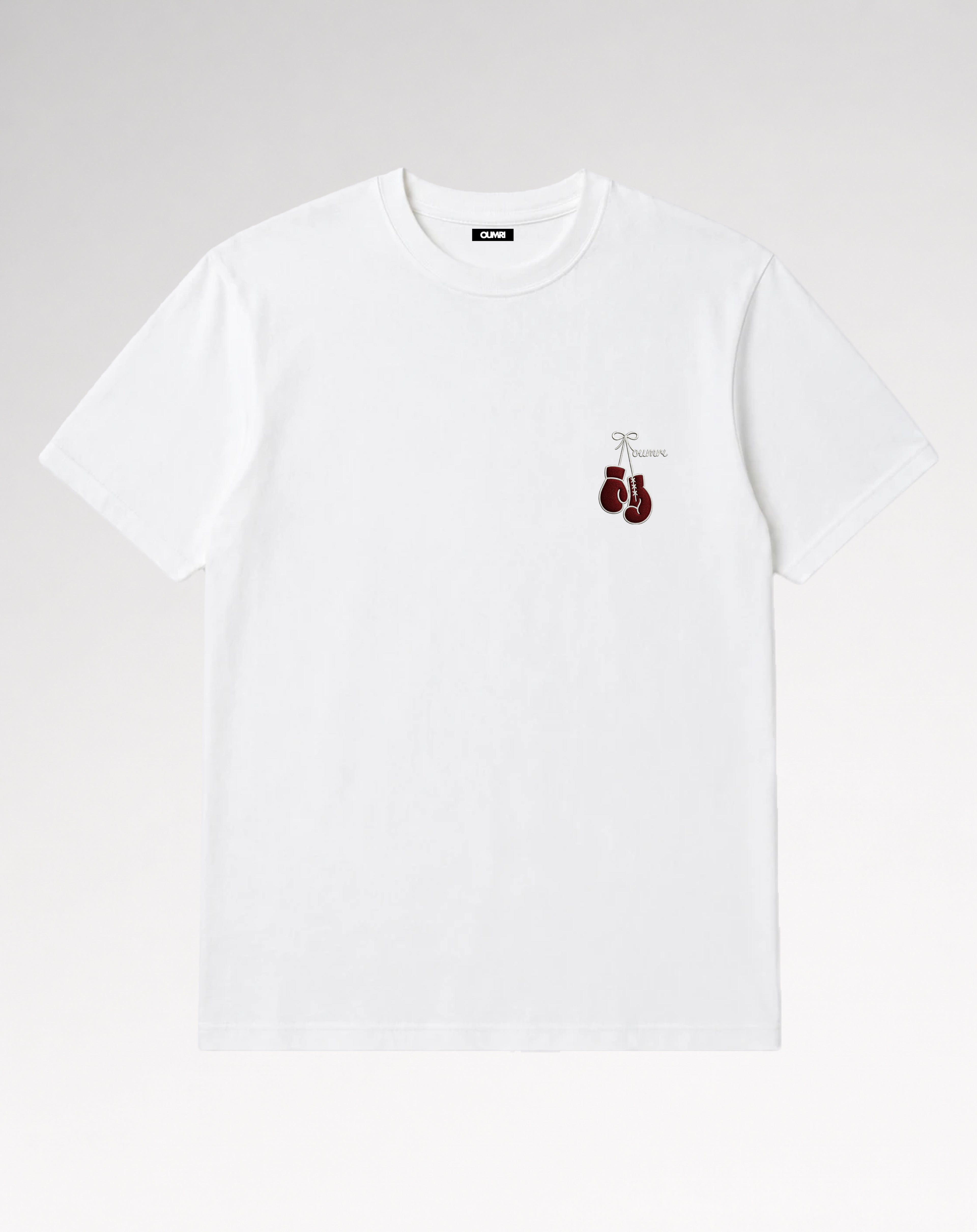 Oumri Boxing Embroidered Tee - White