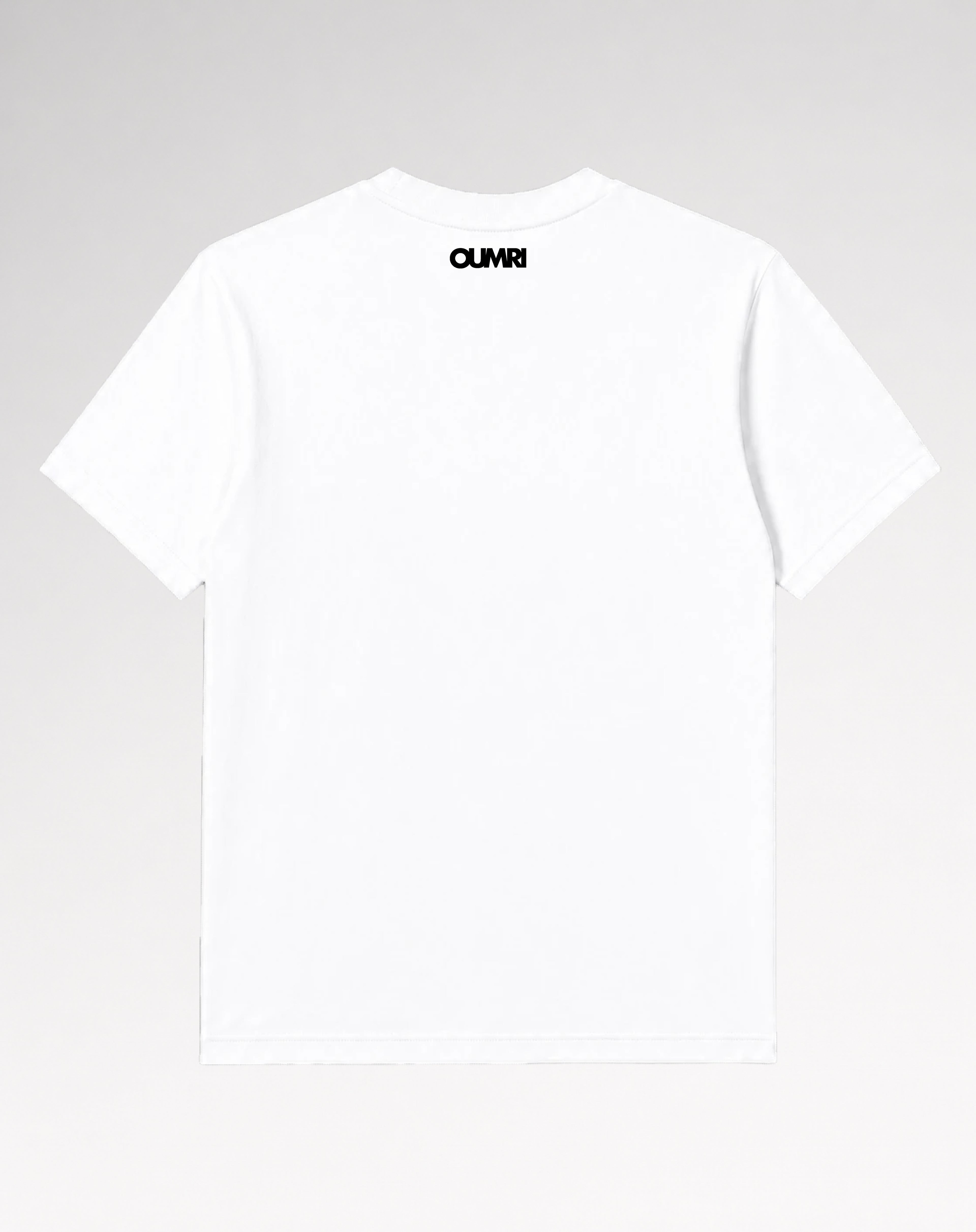 Oumri 4550 Embroidered Tee - White